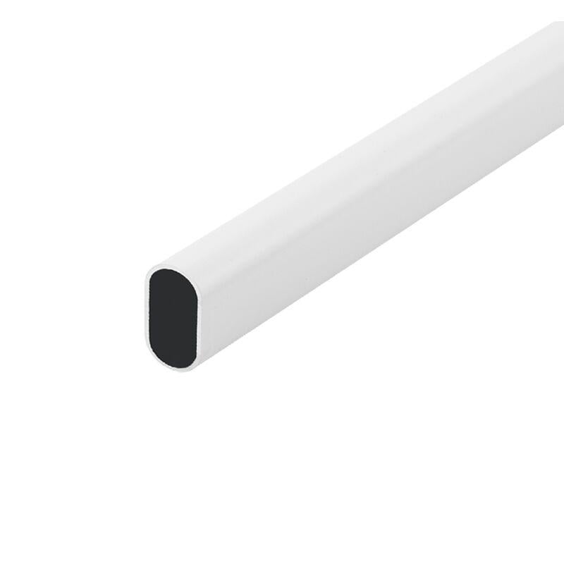 Труба овальна Ferro Fiori M 11080 30х15х3000 мм Матовий білий гладкий