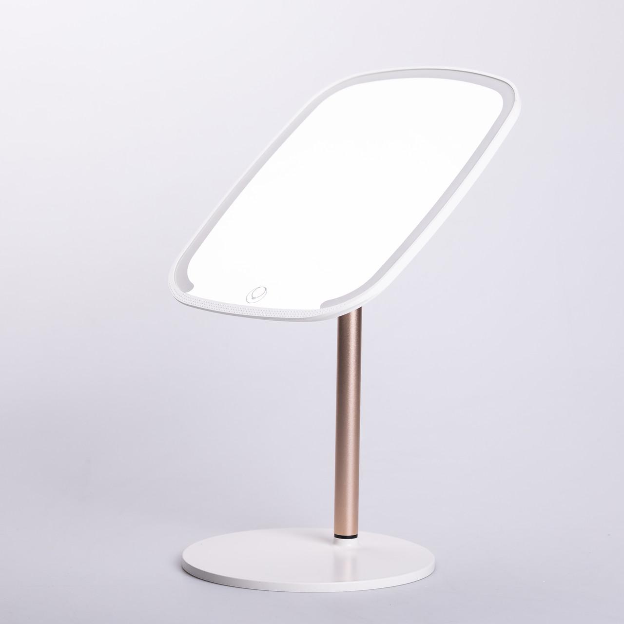 Дзеркало настільне з підсвічуванням для макіяжу на ніжці 23х18 см Білий (6885) - фото 3 Дзеркало настільне з підсвічуванням для макіяжу на ніжці 23х18 см Білий (6885) - фото 3