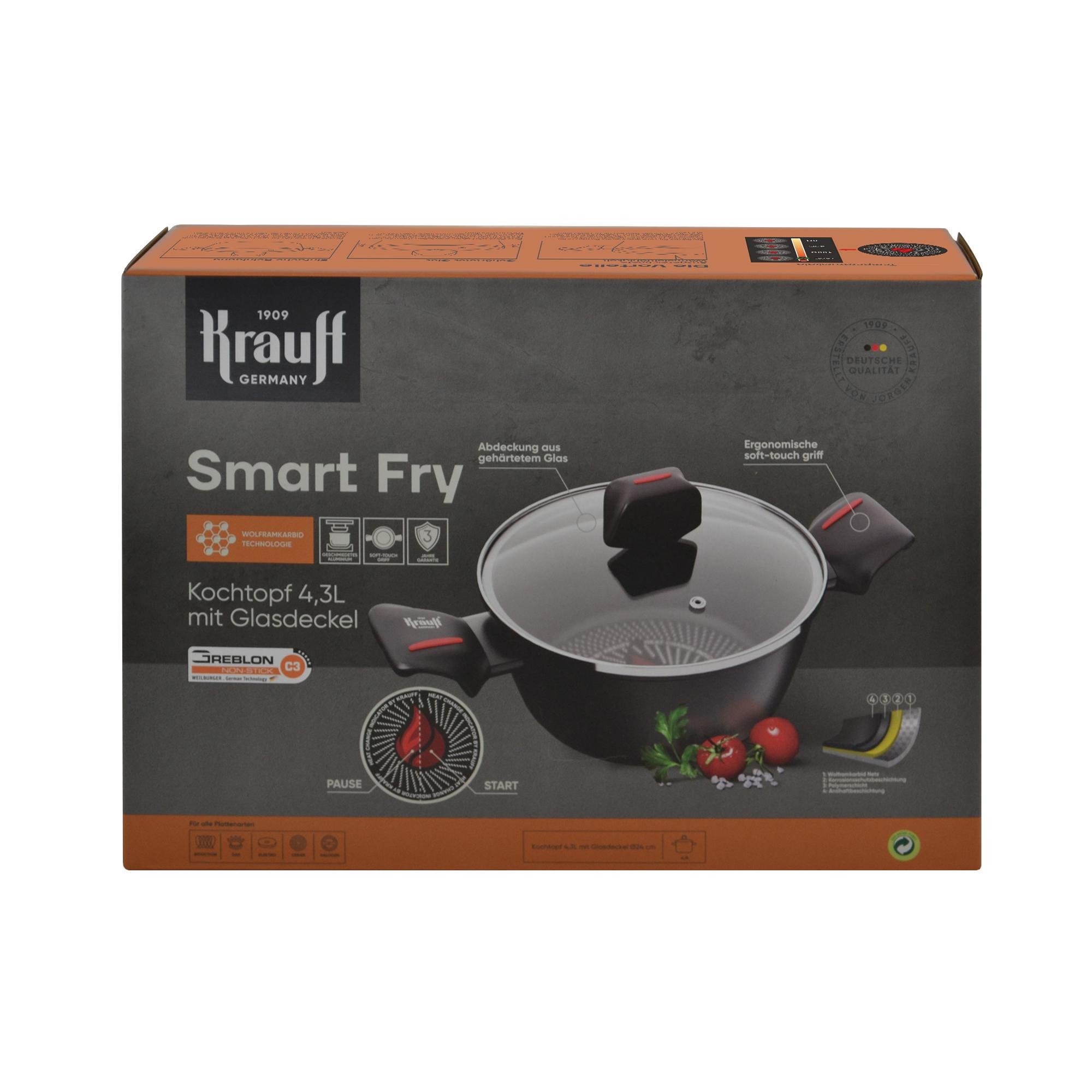 Каструля Krauff Smart Fry 4,3 л з дошкою кухонною Blatt (28822) - фото 8
