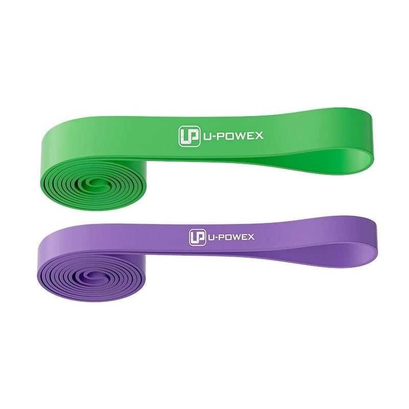 Резиновые петли для тренировок U-Powex UP 1072 Power Band 16-57 кг 2 шт. Purple/Green (A-012845)