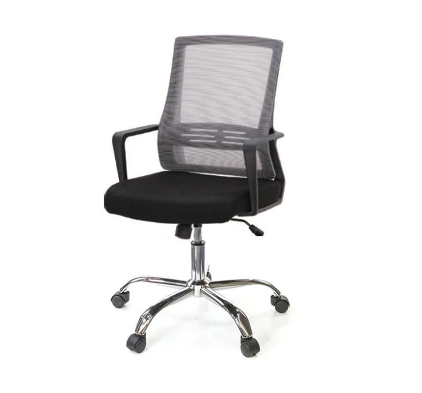 Крісло офісне на колесах з підлокітниками Асті KD Сірий