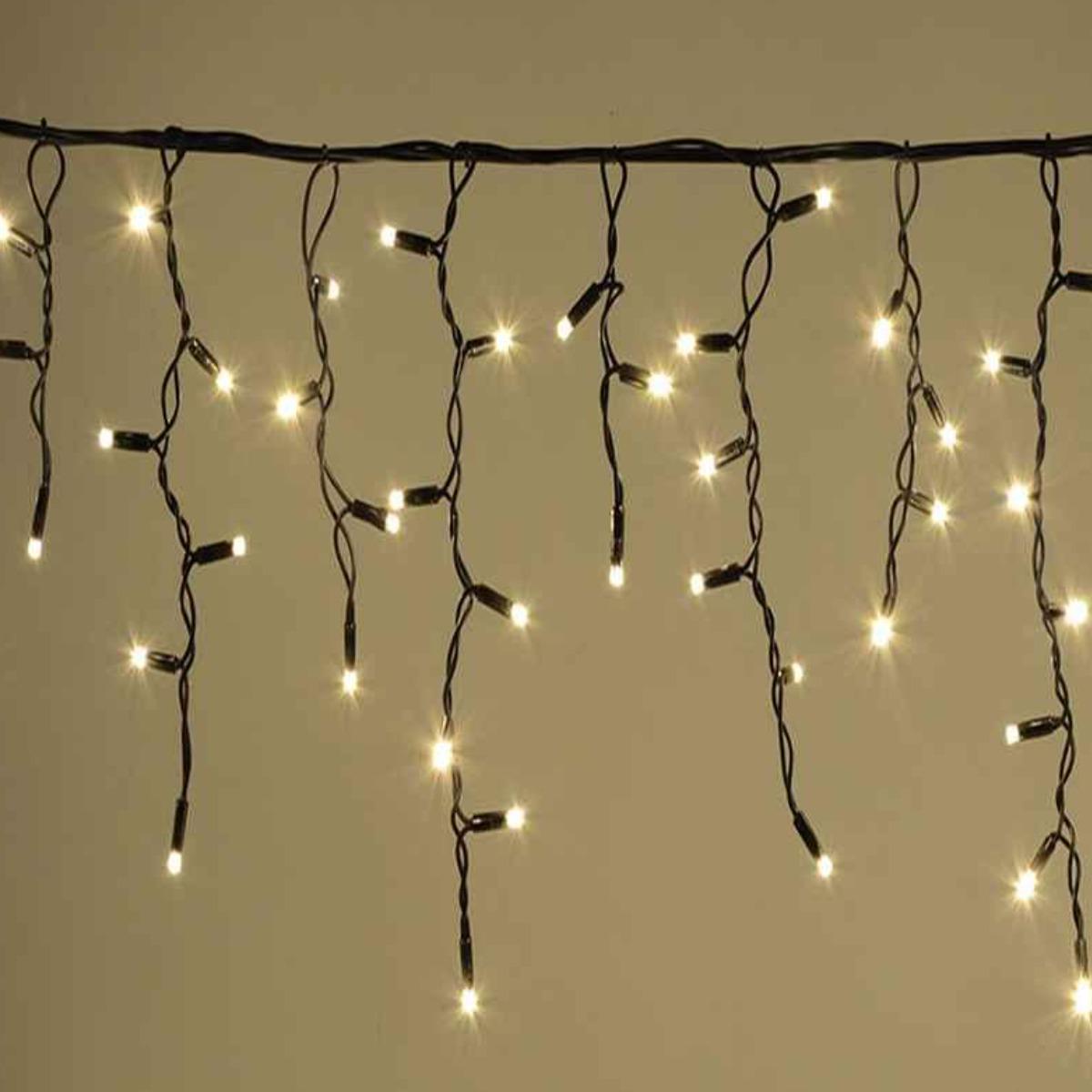 Гирлянда новогодняя уличная Xmas Бахрома 4 м 30/50/70 см Теплый белый