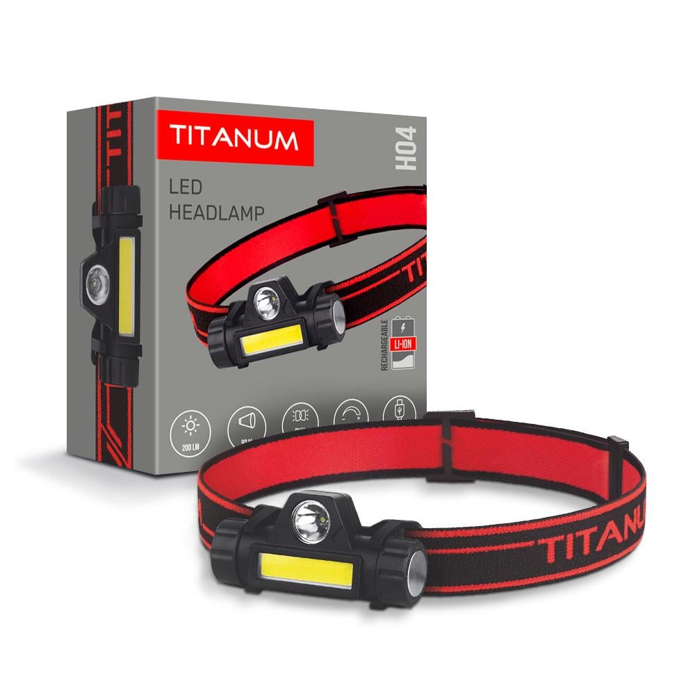 Ліхтарик налобний світлодіодний Titanum TLF-H04 200 Lm 6500K (TLF-H04)