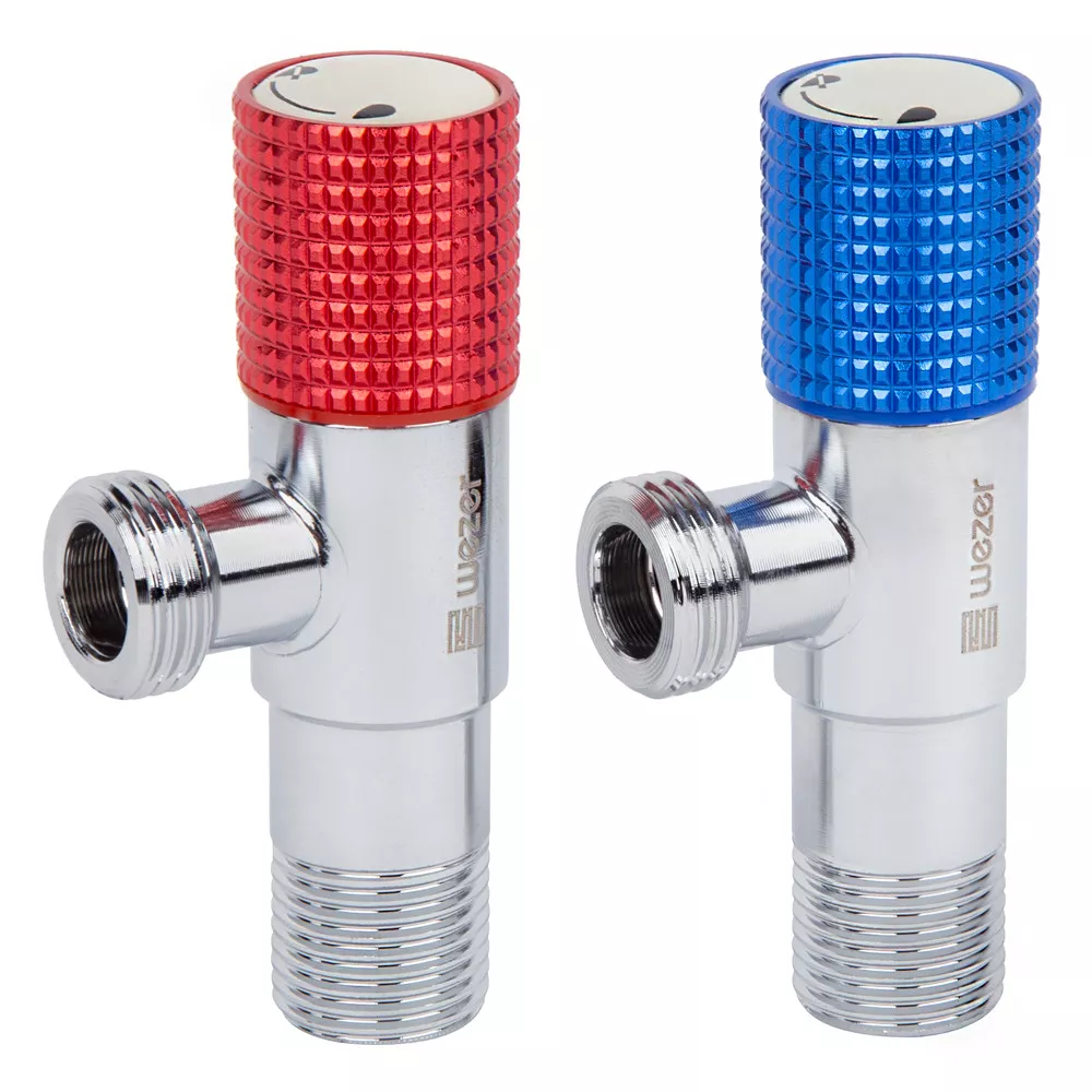 Кран приладовий WEZER SOL22A-17-TWIN пара 1/2x1/2" нержавіюча сталь/хром (SQ-1048120)