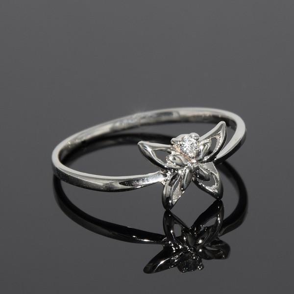 Каблучка з білого золота з діамантом (2248216805) - фото 4