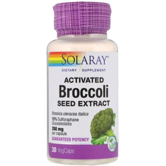 Суміш екстрактів Solaray Activated Broccoli Seed Extract 350 мг 30 Veg Caps (SOR-28246)