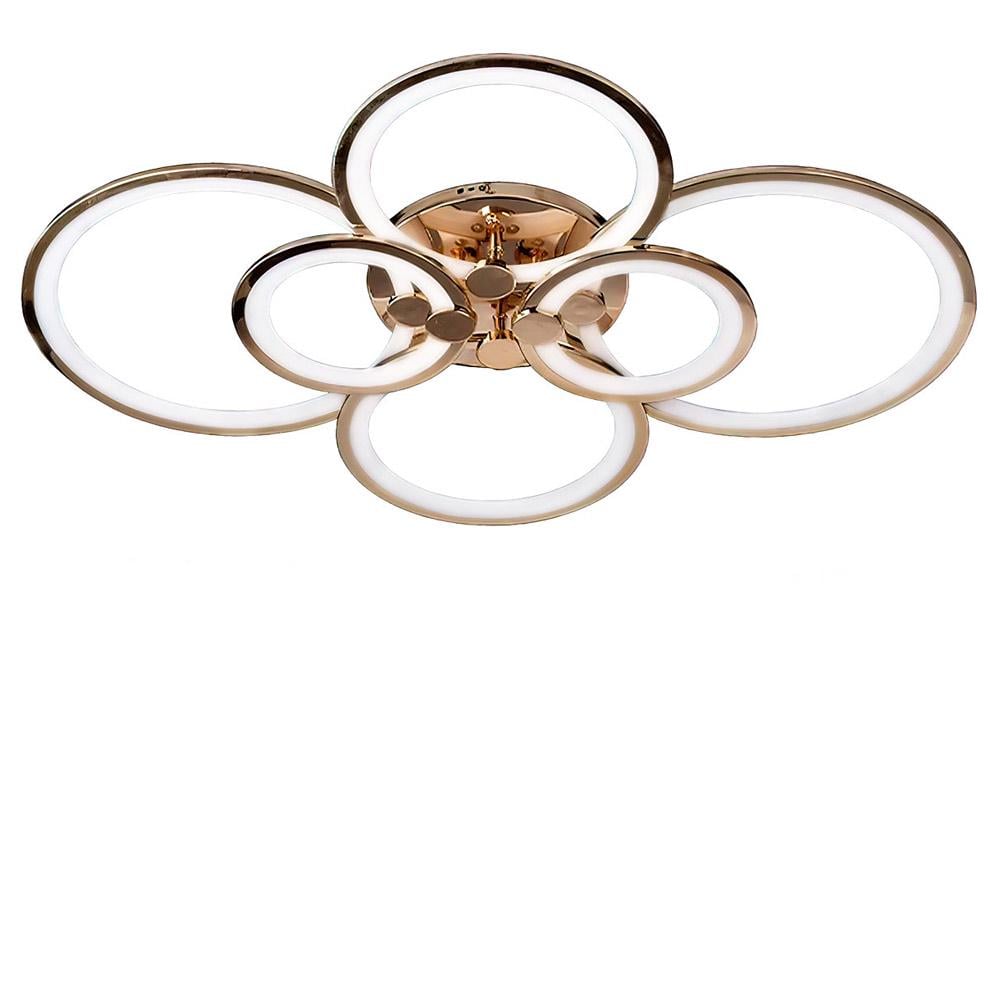 Люстра стельова світлодіодна Light House SL-18184/2/2/2 FG Dimmer 192W 3000-6000К 130х780х570 мм Золотий Люстра стельова світлодіодна Light House SL-18184/2/2/2 FG Dimmer 192W 3000-6000К 130х780х570 мм Золотий