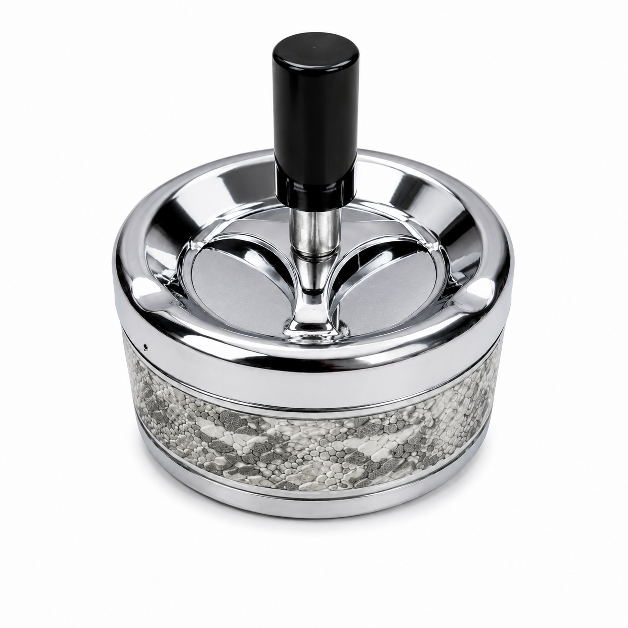Пепельница бездымная HL-27 металлическая Страж Порядка 9 см Grey (10672 Grey)