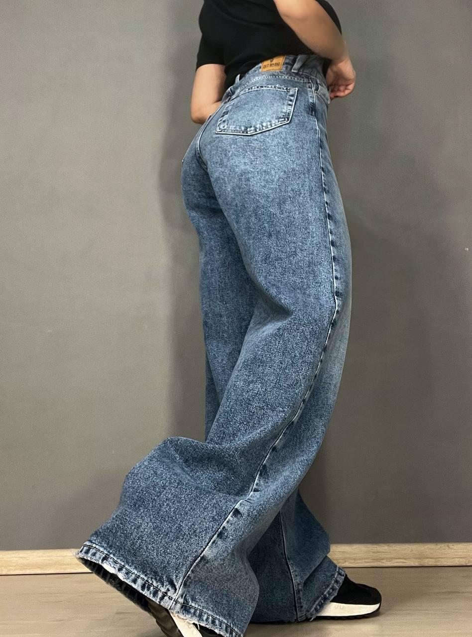 Джинси жіночі ZEO Basic 4635 WIDE LEG palazzo jeans висока посадка широкі довгі р. 40 Світло-синій (3671) - фото 3 Джинси жіночі ZEO Basic 4635 WIDE LEG palazzo jeans висока посадка широкі довгі р. 40 Світло-синій (3671) - фото 3