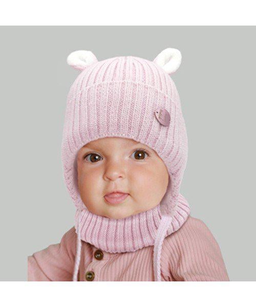 Комплект шапка и шарф детский Elf Доминик р. 46 Розовый (OK001179)