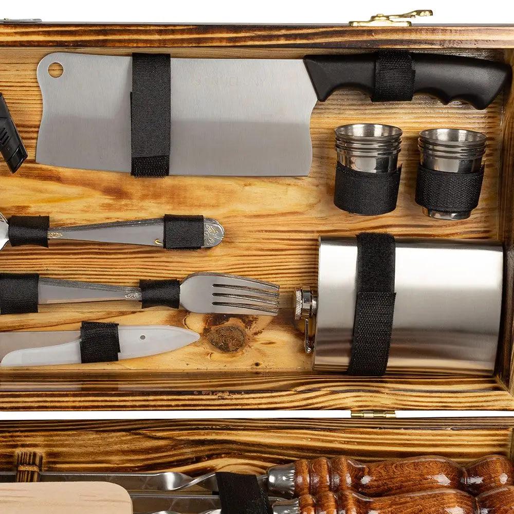 Набір шампурів Профі Люкс №1 в кейсі (10644719) - фото 2 Набір шампурів Профі Люкс №1 в кейсі (10644719) - фото 2