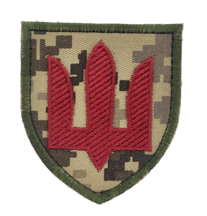 Шеврон Тризуб Протиповітряна оборона 7х8 см Піксель (3574807)