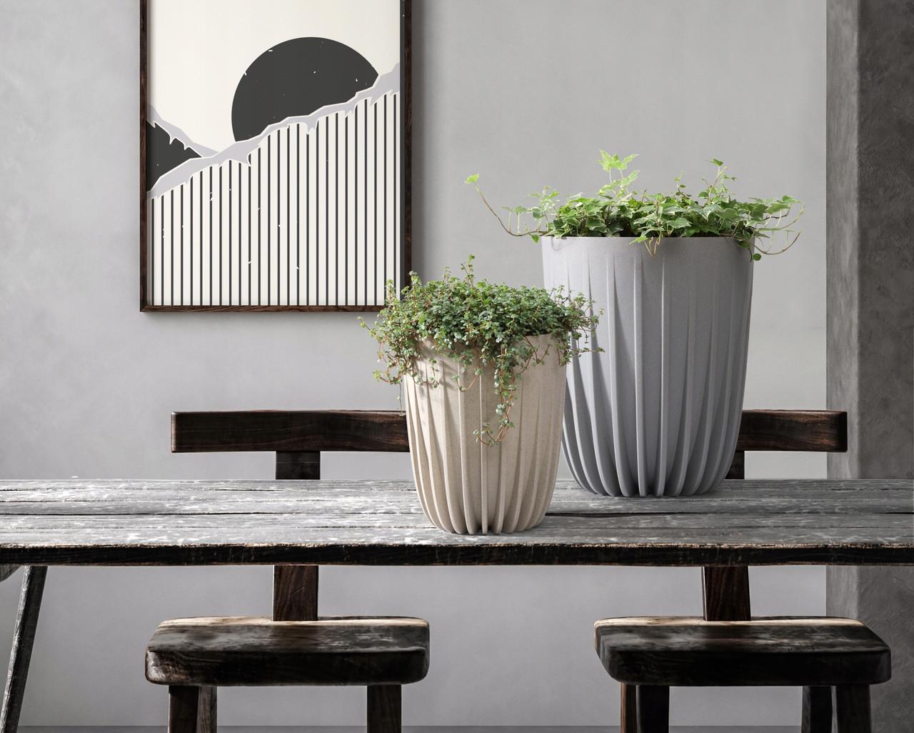 Вазон для цветов Lamela MIRA 190х226 мм Антрацит (25419751812) - фото 6