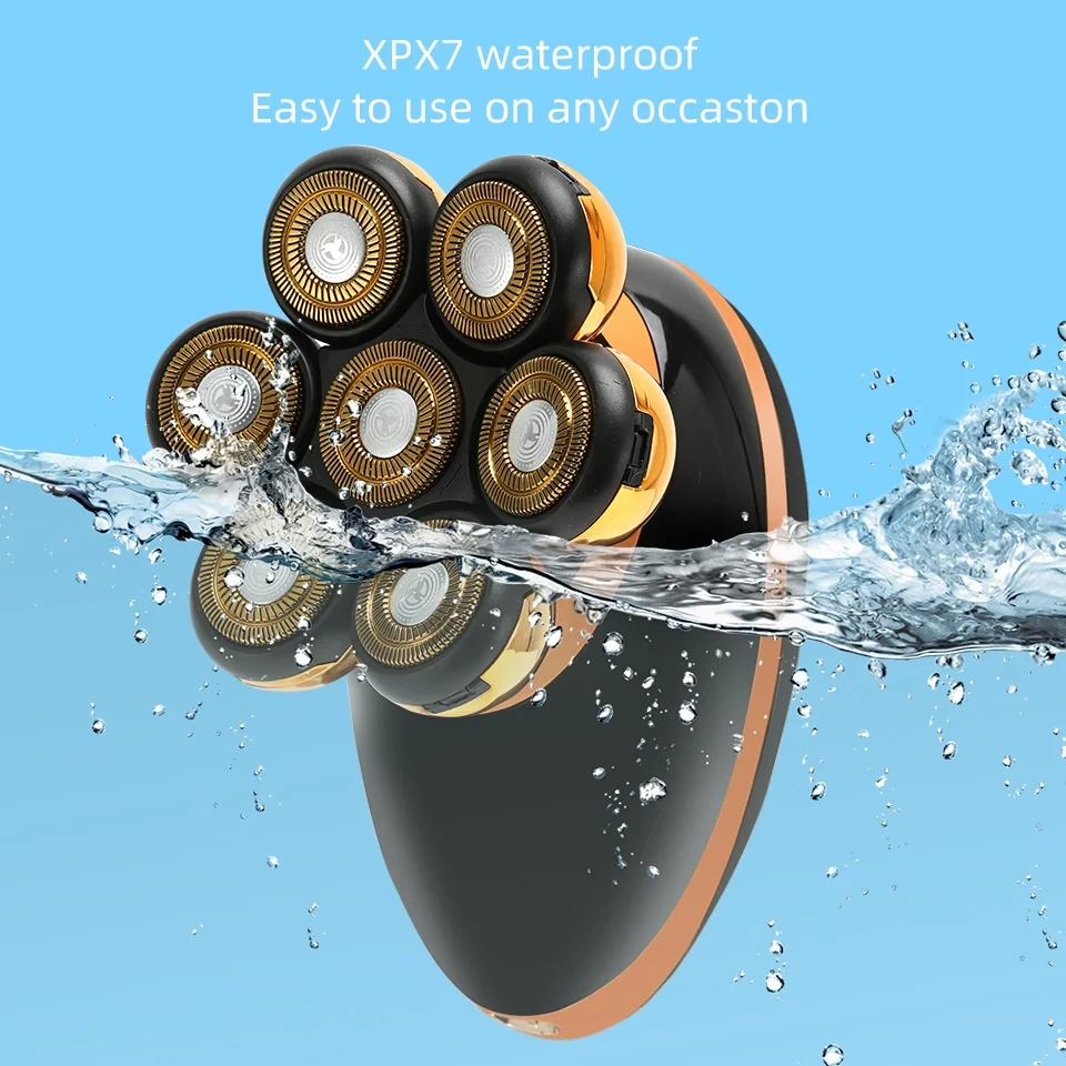 Електробритва-шейвер чоловічий 7D RQ6900S 5в1 тример для вусів/для сухої та вологої бороди - фото 6