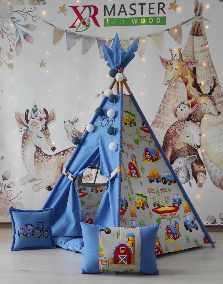 Вігвам для хлопчика Синій трактор Бон Бон (0002221) - фото 6 Вігвам для хлопчика Синій трактор Бон Бон (0002221) - фото 6