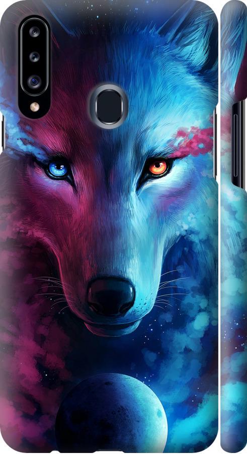 Чехол на Samsung Galaxy A20s A207F Арт-волк (3999m-1775-42517)