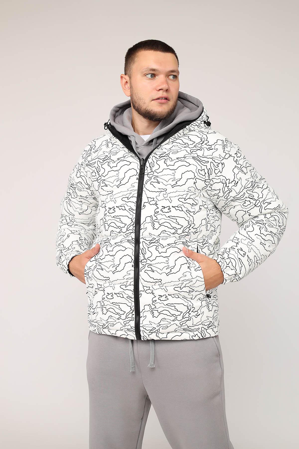Куртка чоловіча двостороння ЦБ-00276131 р. 54 Білий (28422311) - фото 5