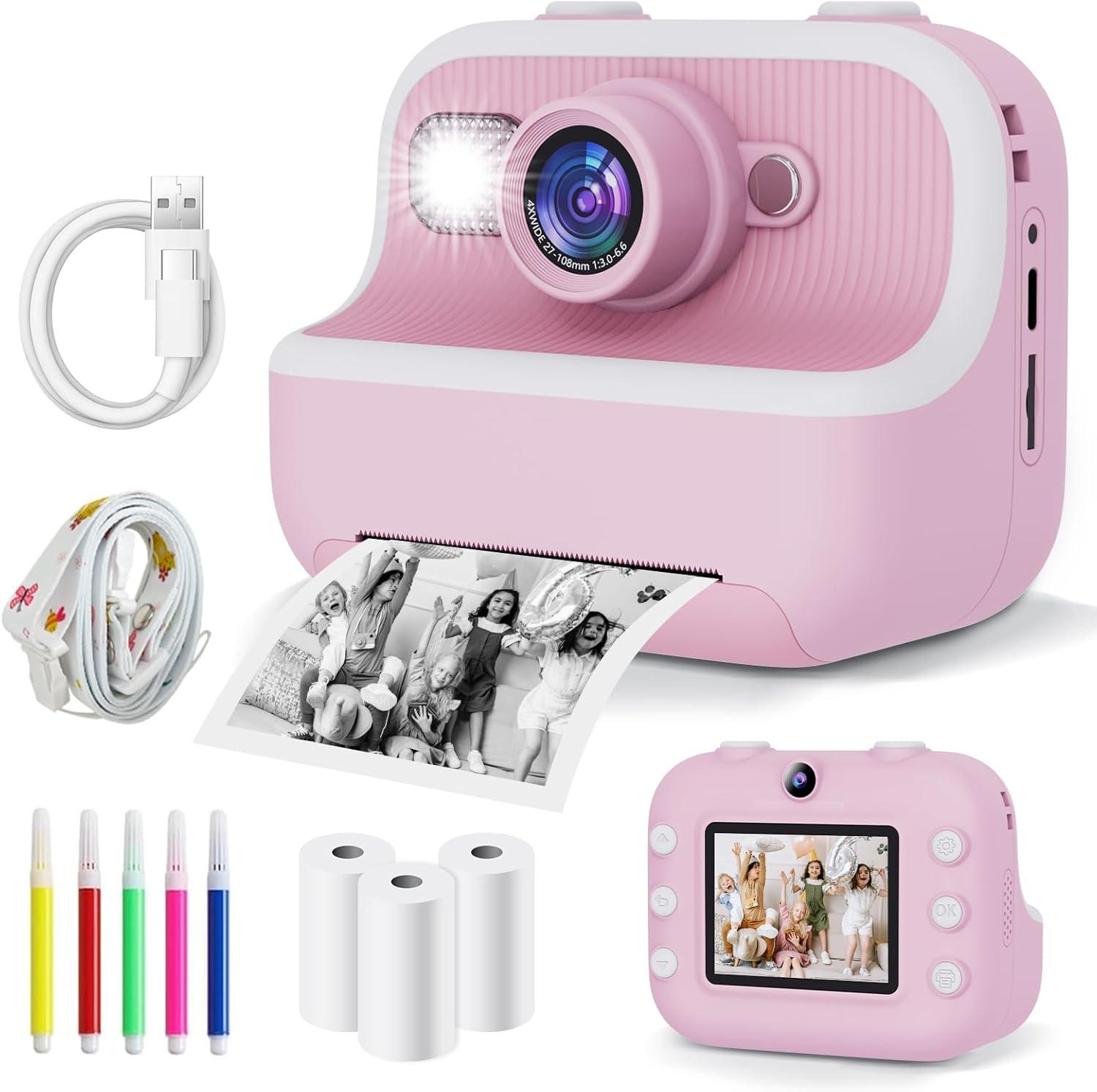 Фотокамера миттєвого друку і запису відео для дітей Ningbo Рожевий (546475) - фото 6 Фотокамера миттєвого друку і запису відео для дітей Ningbo Рожевий (546475) - фото 6