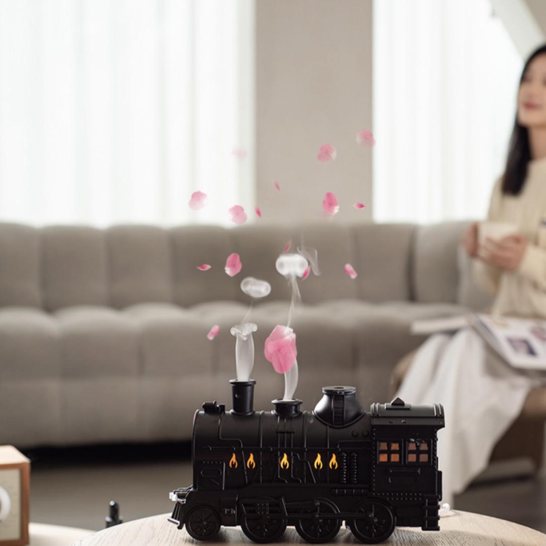 Аромадифузор-зволожувач із нічником TrainDiffuser Паровоз 3в1 Чорний (2736) - фото 4