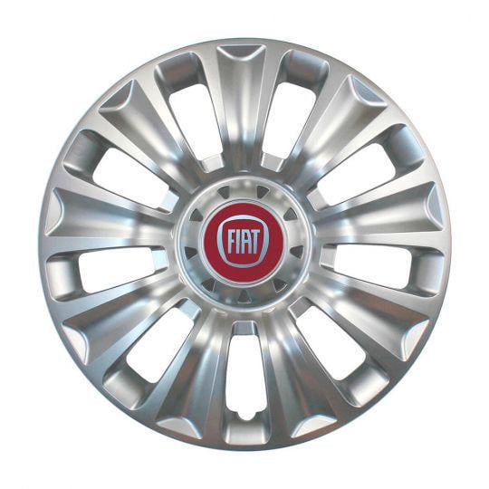 Автомобильные колпаки SKS 424 R16 с логотипом Fiat 4 шт. Серебристый