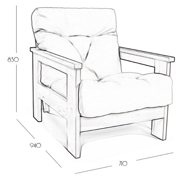 Кресло из массива дерева бук Woodman Mexico Орех/Желтый - фото 2 Кресло из массива дерева бук Woodman Mexico Орех/Желтый - фото 2