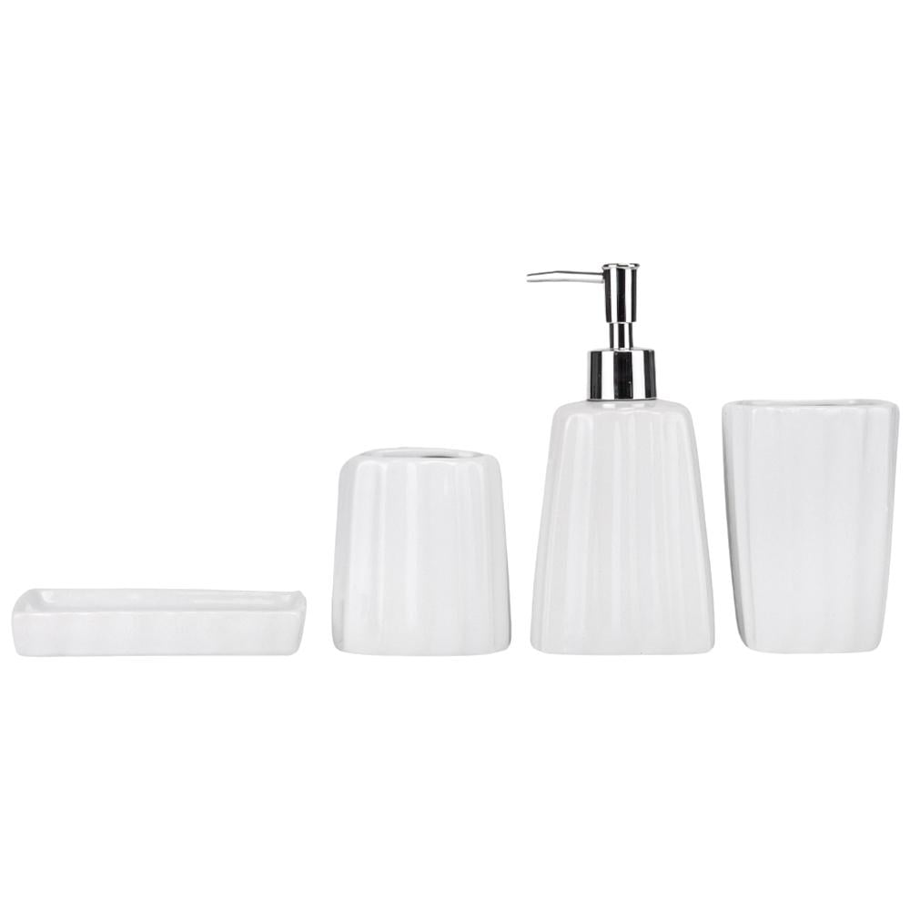 Набір для ванної кімнати Elisey Оаза затишку 18 см Білий (9190-007)