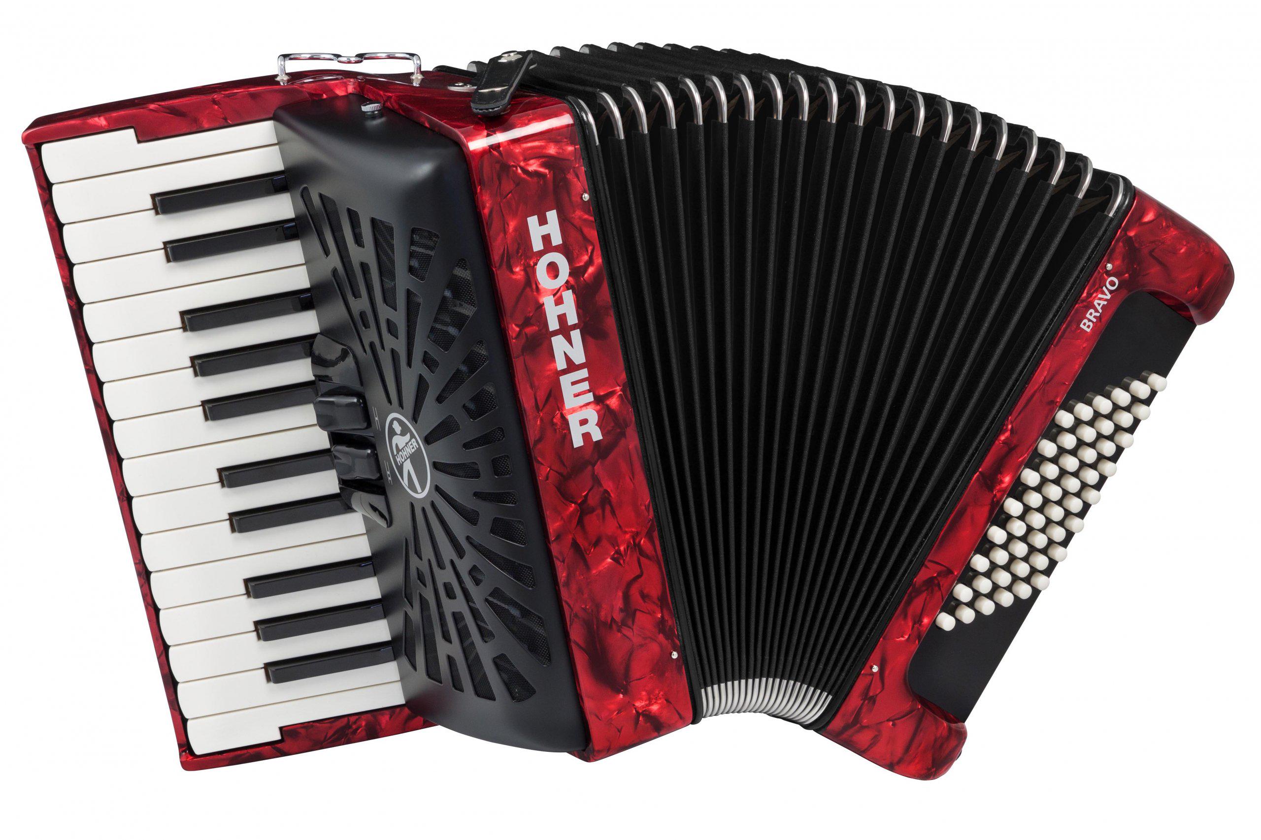 Аккордеон Hohner Bravo II 48 Red А16532 SilentKey (127282)