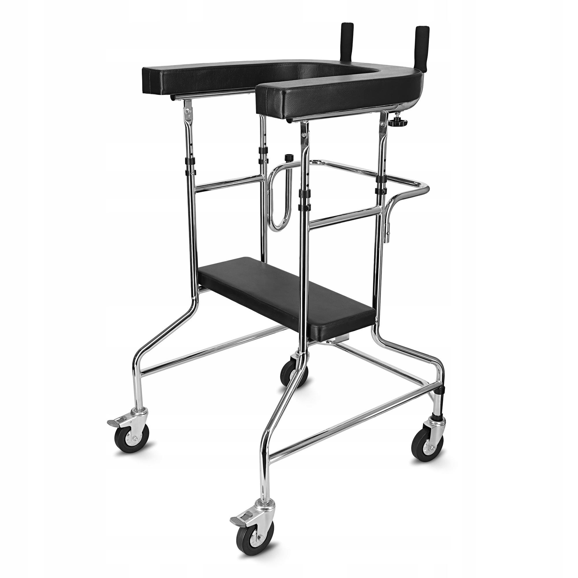 Ходунки реабілітаційні 4fizjo з опорою під лікті складні Black (P-5905973406543)