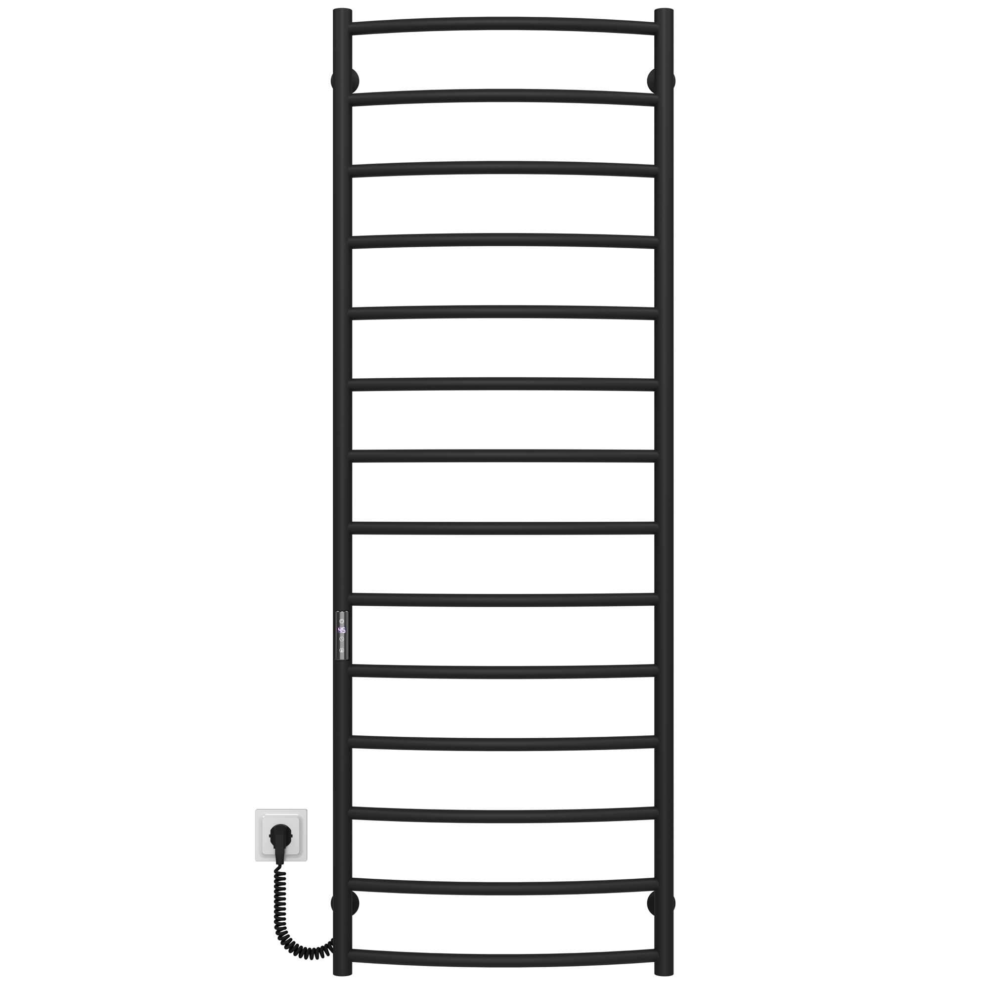 Рушникосушарка електрична Deffi Класік П14 JD03 ліве підключення нержавіюча сталь 500х1500 мм Чорний (C.DK.150.50.14.E.B.L.1)