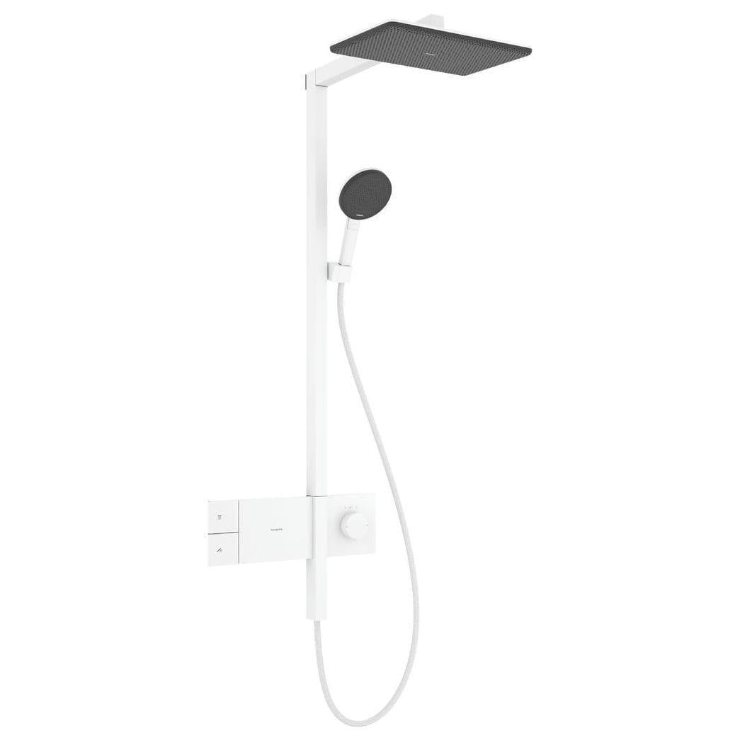 Душевая система Hansgrohe Raindance Alive Q 340/210 1jet ShowerSelect Comfort с термостатом металл Белый матовый (37521129)