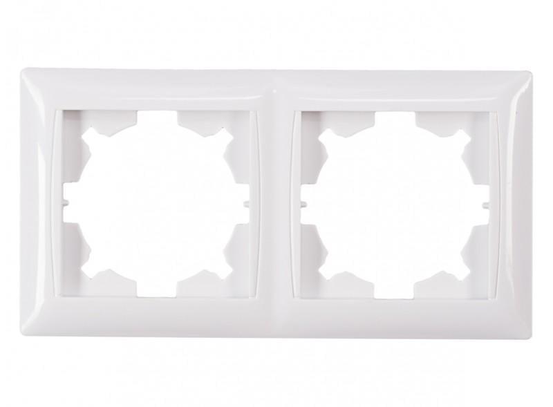 Рамка двомісна горизонтальна Luxel Primera 3022 Білий (00000038635)