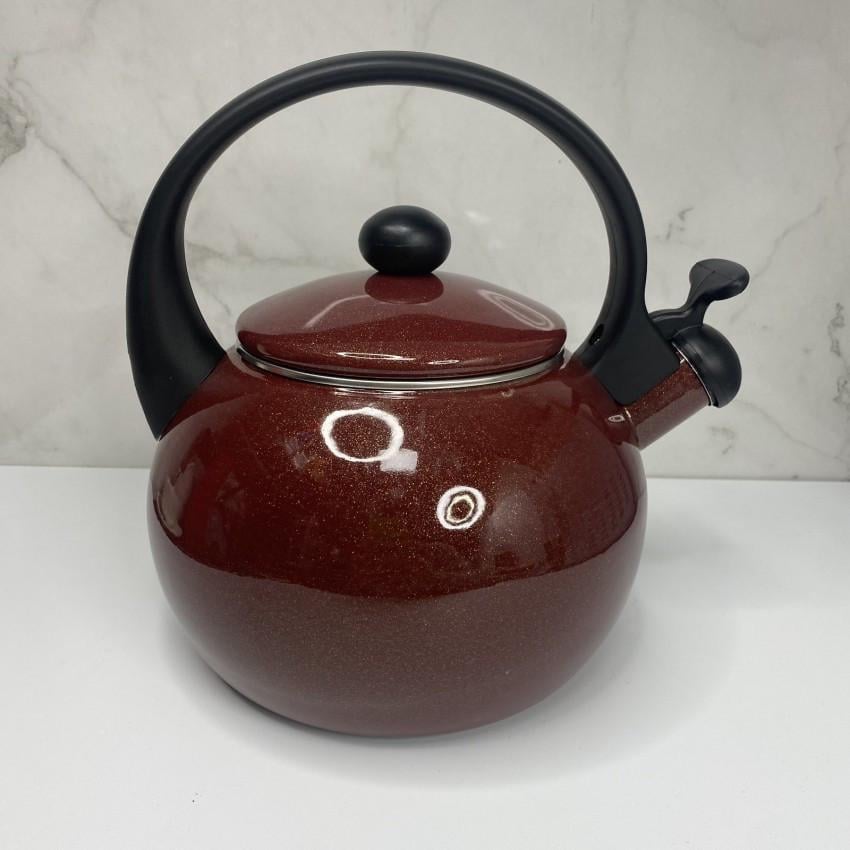 Чайник Kamille KM-1038C эмалированный со свистком 2,2 л Красный (2004668456) - фото 1 Чайник Kamille KM-1038C эмалированный со свистком 2,2 л Красный (2004668456) - фото 1