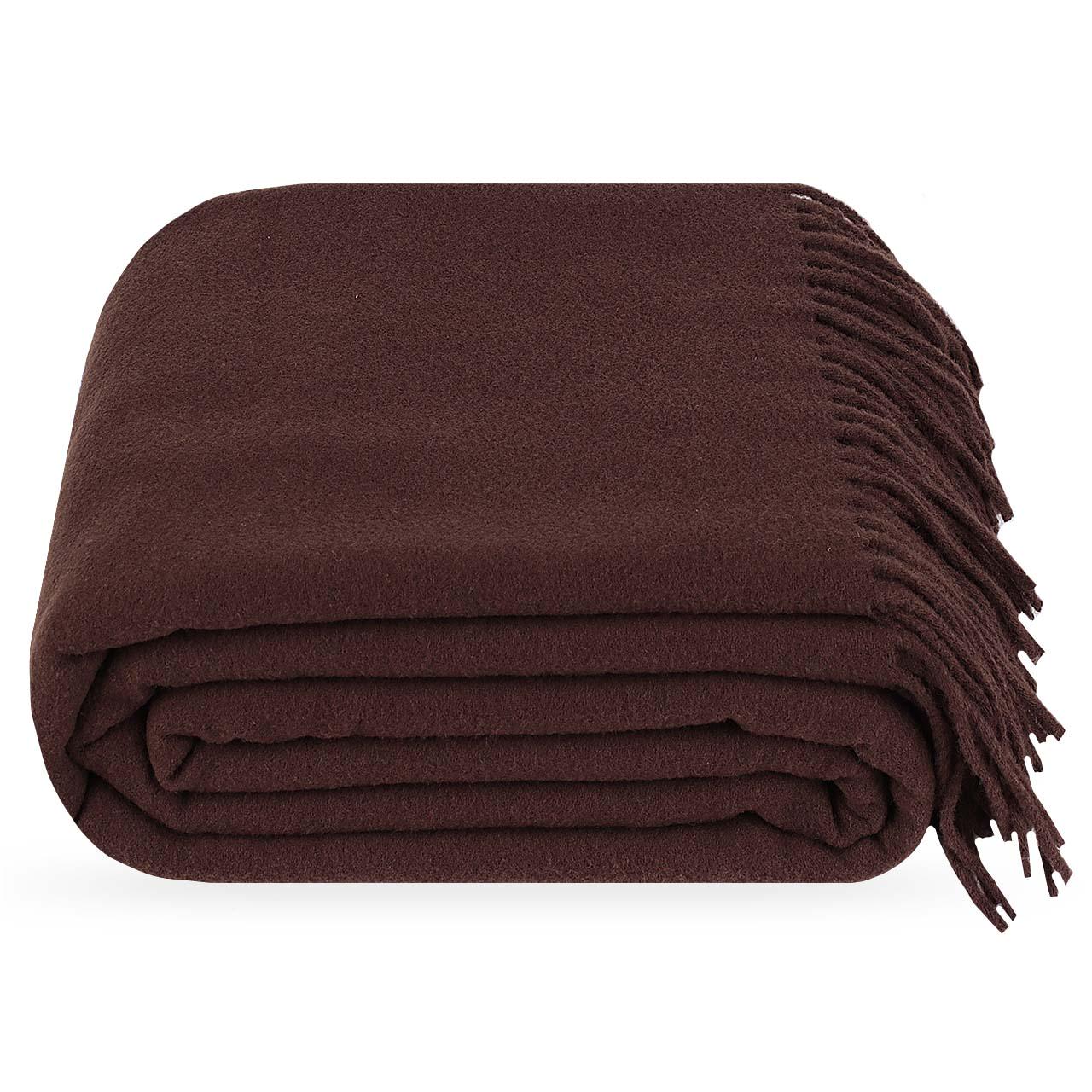 Плед Овен 140х200 см Коричневый - фото 1 Плед Овен 140х200 см Коричневый - фото 1