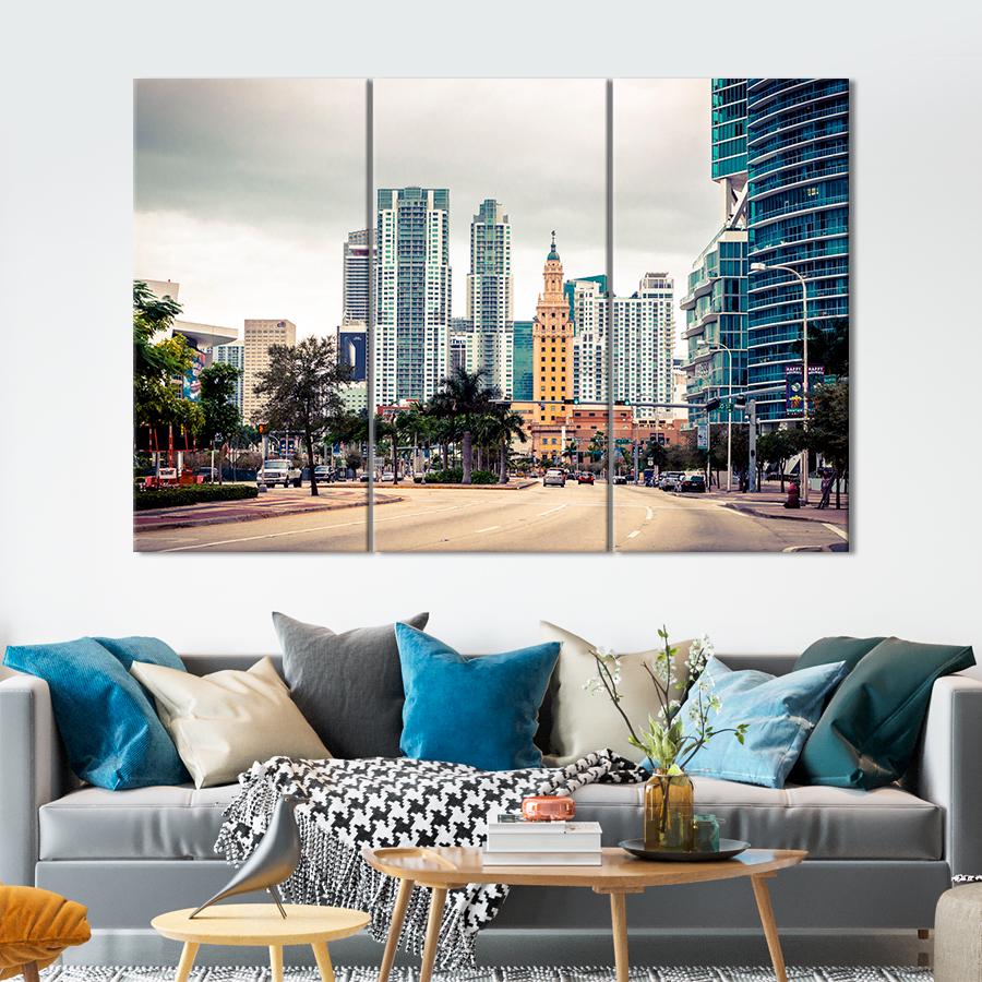 Картина город Архитектура Майами 156x100 см (A750-3)