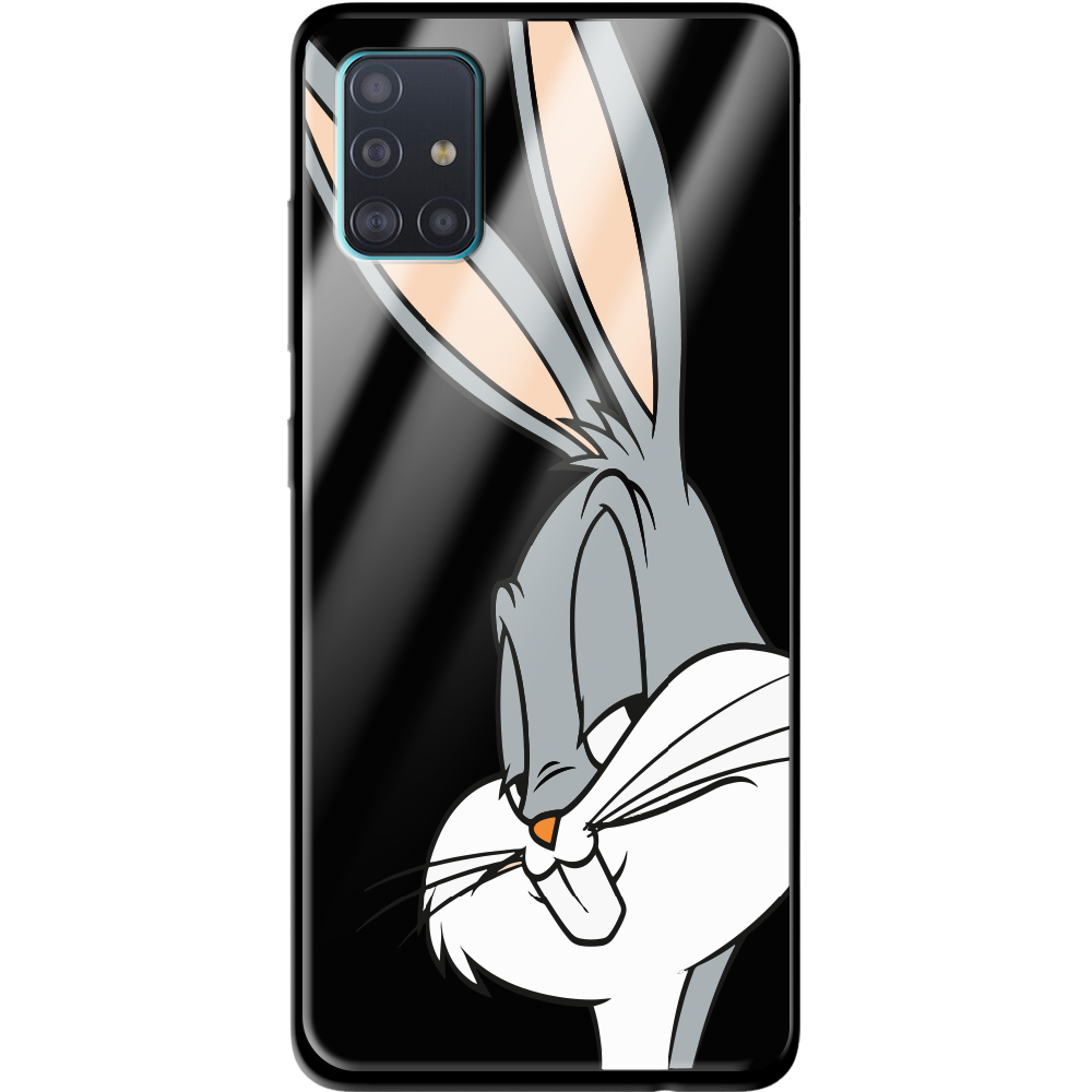 Чехол Boxface Samsung A515 Galaxy A51 Lucky Rabbit Черный силикон со стеклом (38808-bk81-39407)