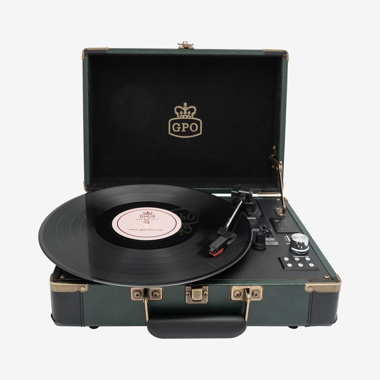 Виниловый проигрыватель GPO Retro Ambassador Green/Black