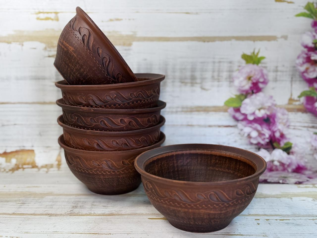 Набір керамічних тарілок з декором 6 шт. 600 мл (2702790473) - фото 2