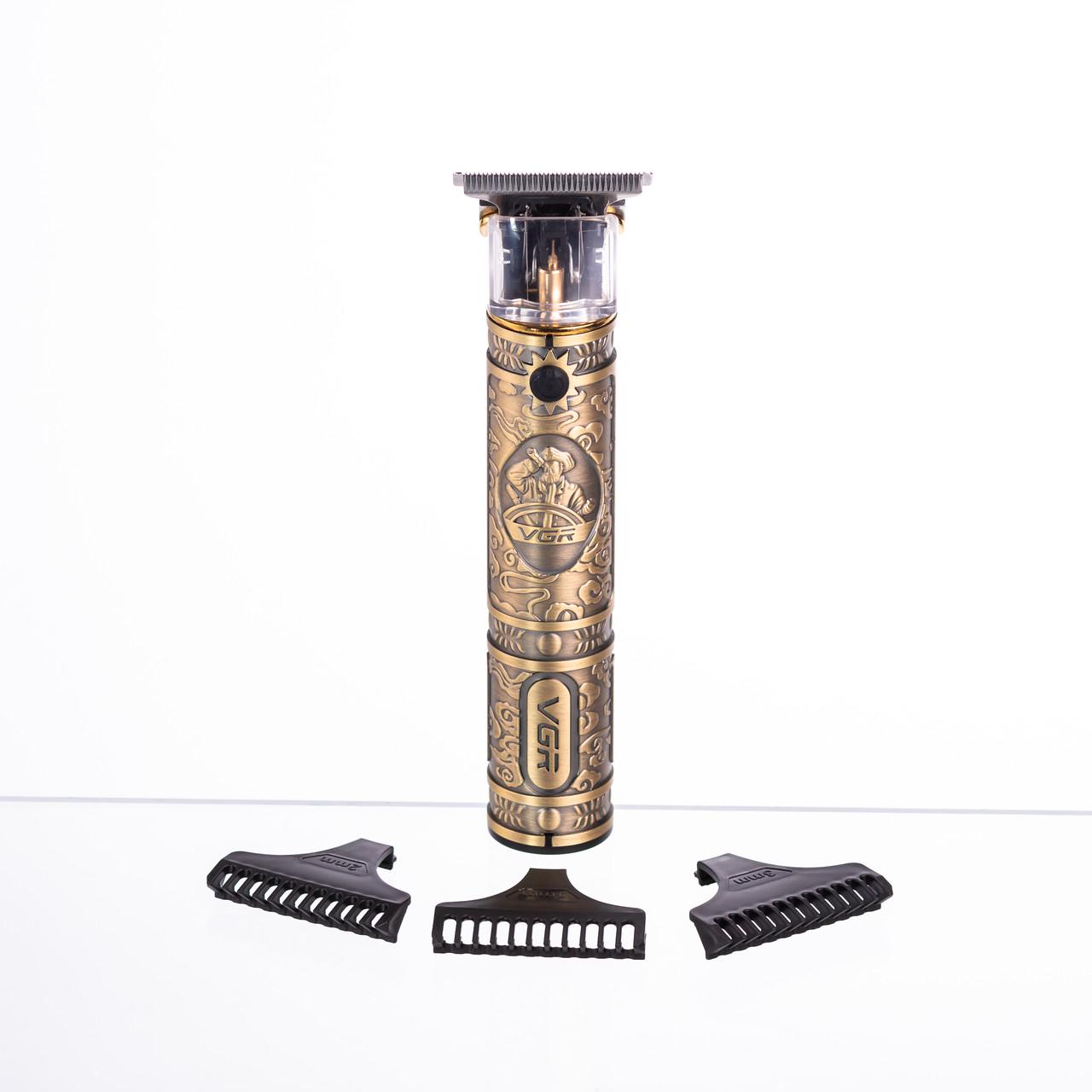 Тример для стрижки волосся та бороди VGR V-085 з насадками (7359) - фото 3 Тример для стрижки волосся та бороди VGR V-085 з насадками (7359) - фото 3