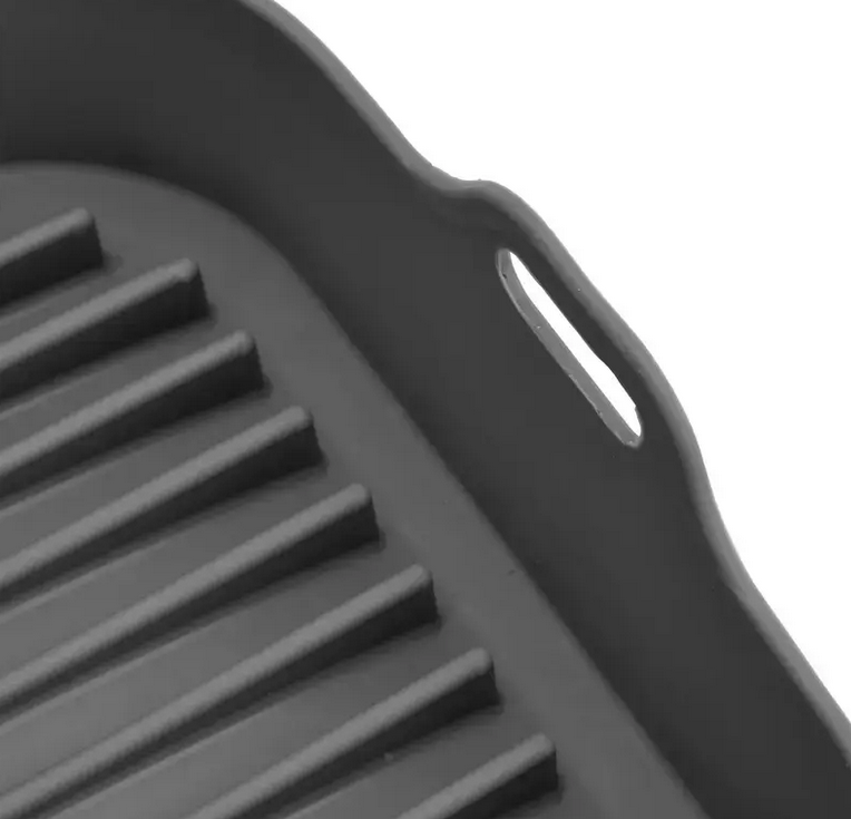 Форма квадратная силиконовая для аэрогриля мультипечи и фритюрницы 18,5 см Серый (RU-8987) - фото 3