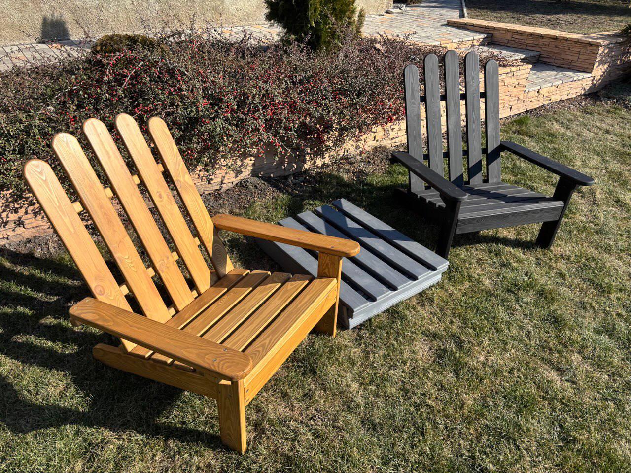 Кресло дачное деревянное складное из сосны Черный (2617580250) - фото 6