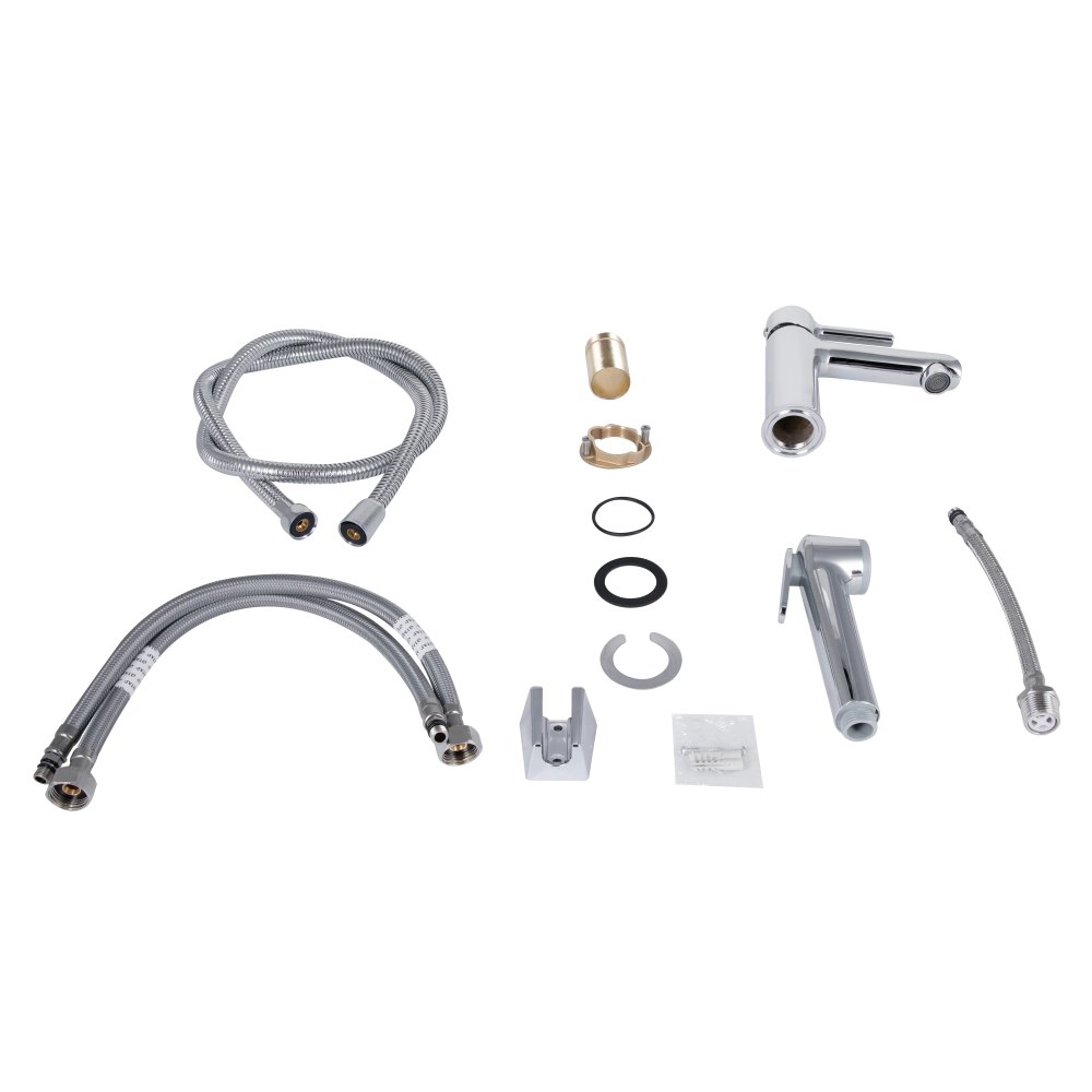 Змішувач для раковини з гігієнічним душем Qtap Grand Chrome (k35) - фото 7 Змішувач для раковини з гігієнічним душем Qtap Grand Chrome (k35) - фото 7