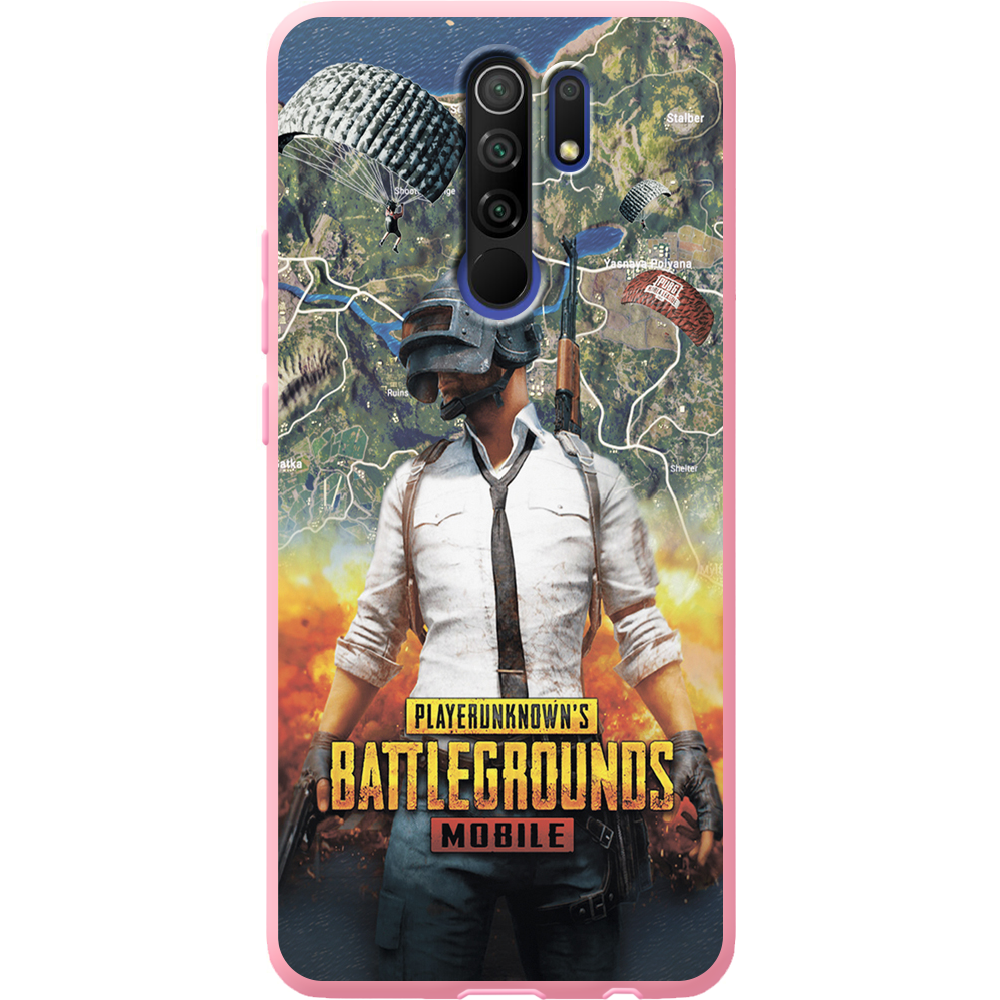 Чехол BoxFace Xiaomi Redmi 9 PUBG Mobile Розовый силикон (40233-up2309-41992) - фото 1