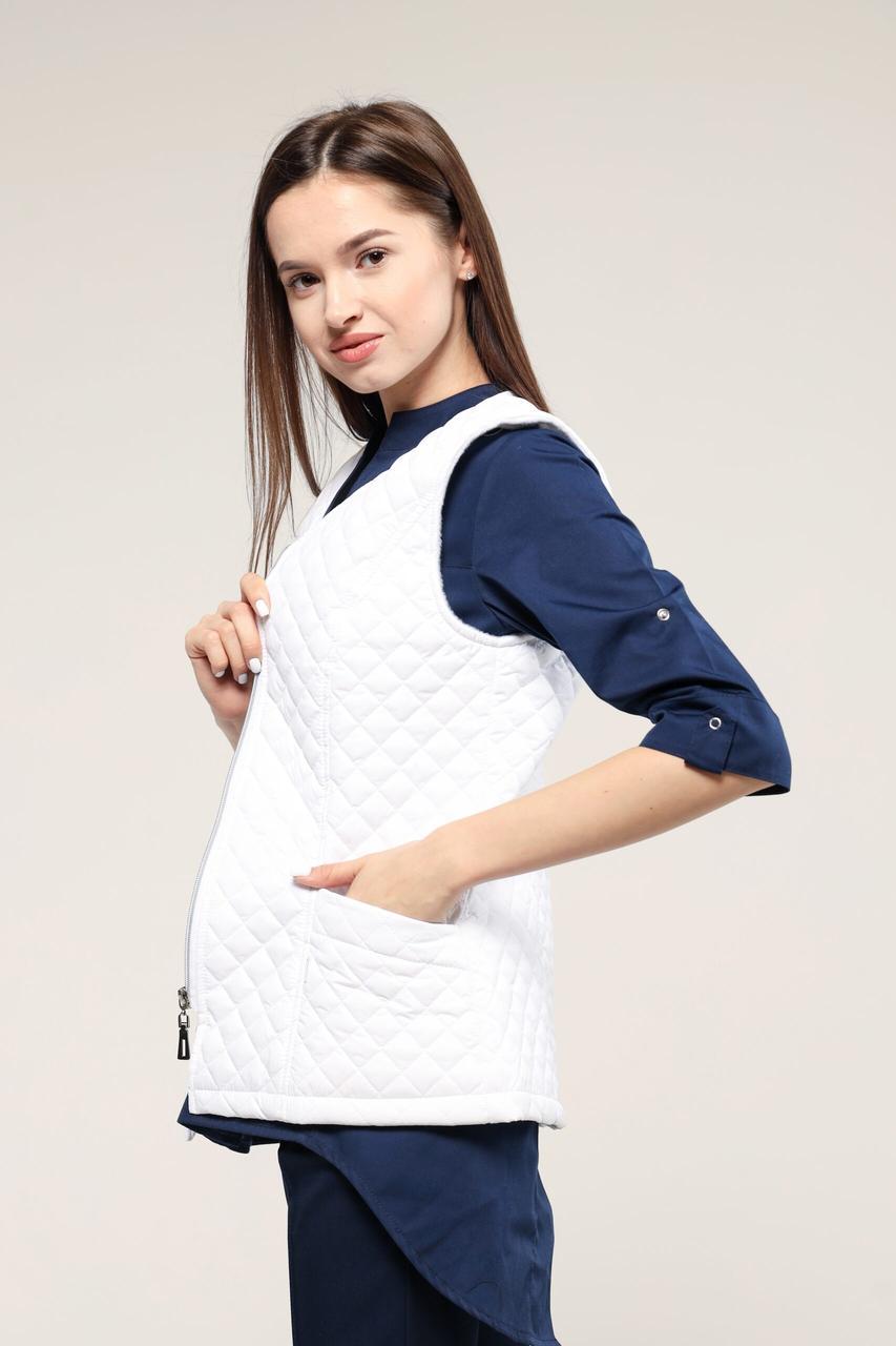 Жилет медицинский женский теплый TopLine Аляска р. 54 Белый (31500-01-(54) - фото 2 Жилет медицинский женский теплый TopLine Аляска р. 54 Белый (31500-01-(54) - фото 2