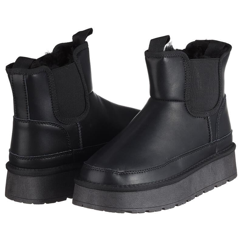 Угги женские Hengji 2302-5 кожаные р. 39 Черный (80031) - фото 1