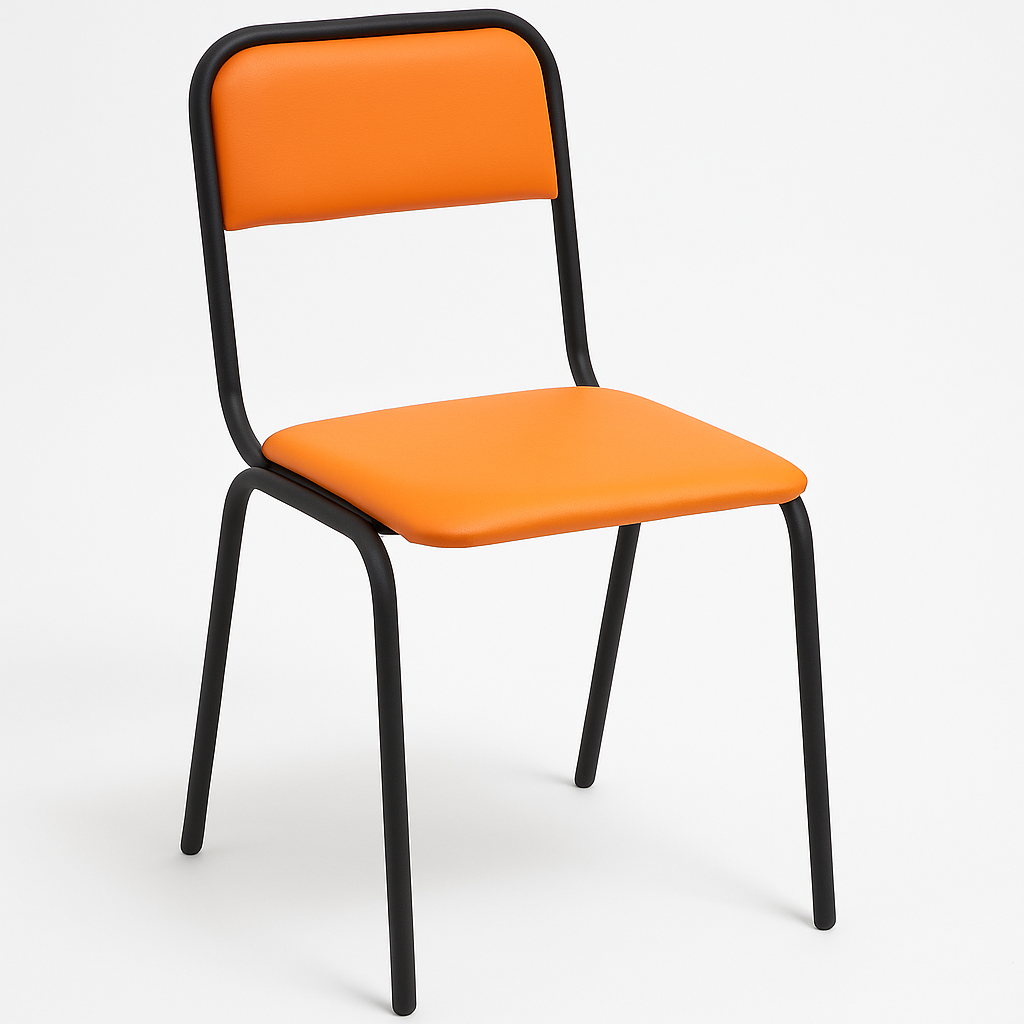 Офісний стілець Visitor тканина для зони очікування 45х47х81 см Помаранчевий (28374693)