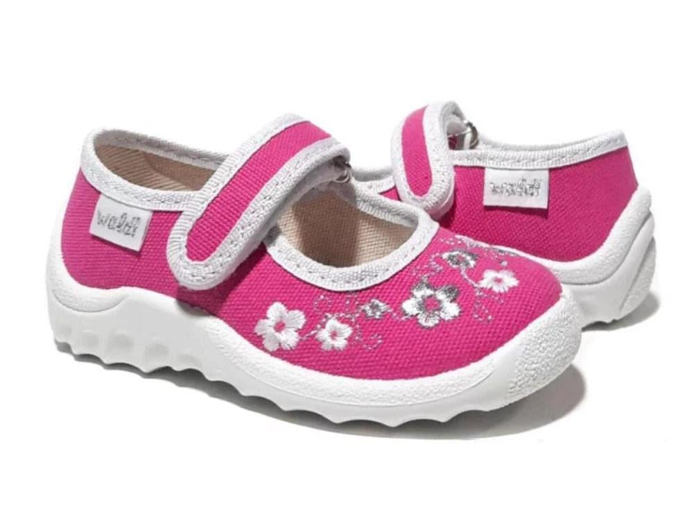 Тапочки для дівчаток Waldi 124-836/22 на липучках р. 22 Рожевий