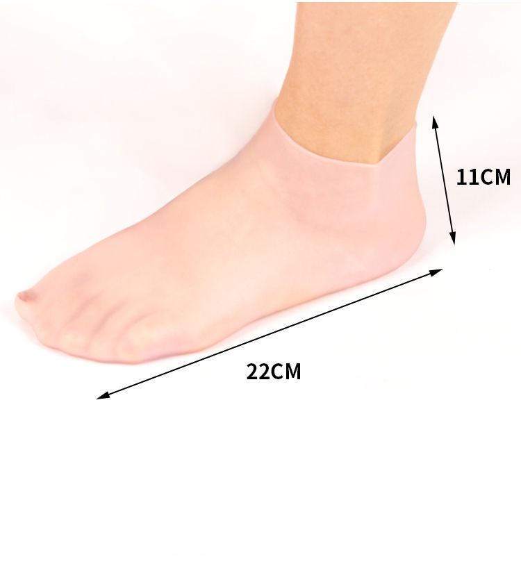 Носки для сухой и потрескавшейся кожи ног увлажняющие гелевые Розовый (29256 рож) - фото 4