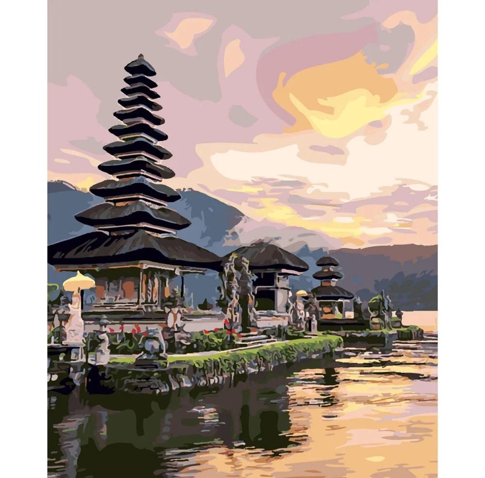 Картина по номерам Strateg Тибетский пейзаж 40x50 см (SY6292)