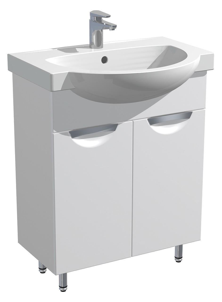Тумба с умывальником Фрея для ванной комнаты 65 см Белый
