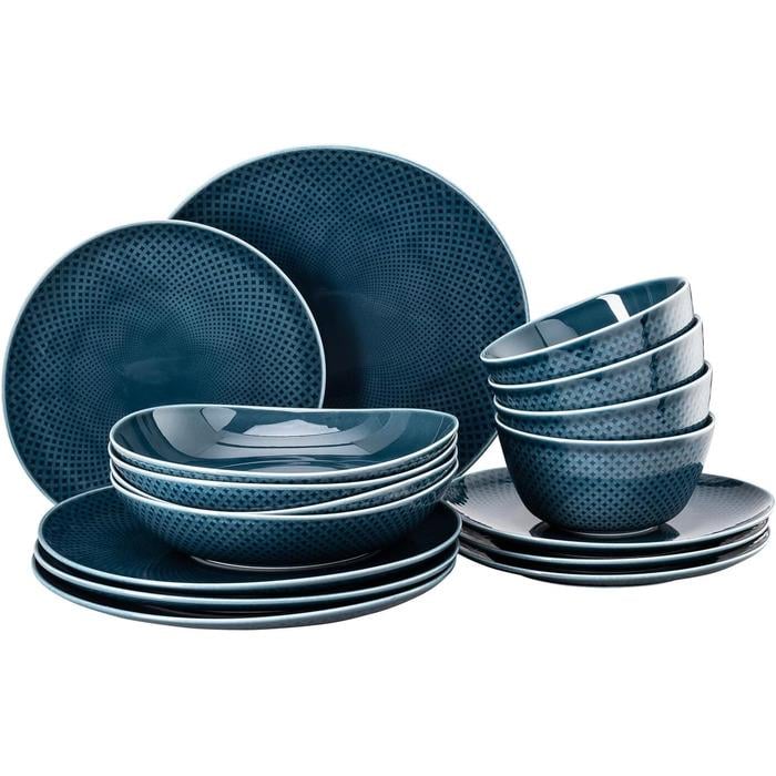 Столовий сервіз Rosenthal Junto Ocean Blue на 4 персони 16 пр. (33494263)